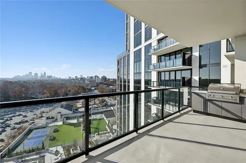 a view of city from balcony