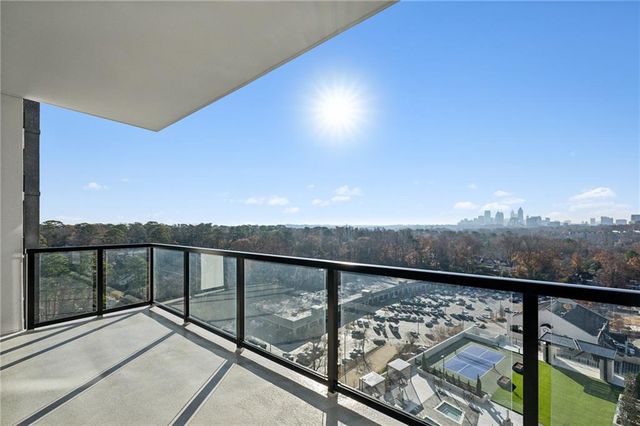 a view of city from balcony