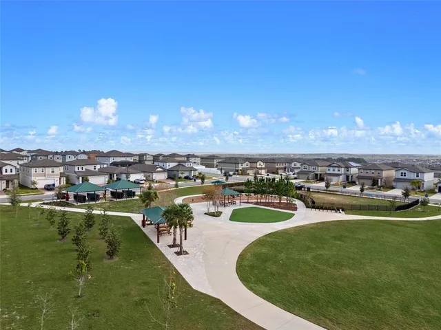 a view of a lake with a city