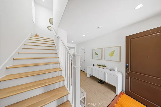 a view of an entryway with staircase