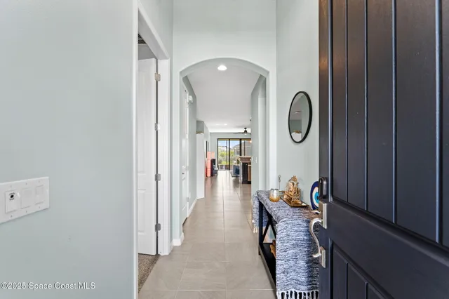 a view of a hallway with interior of the house