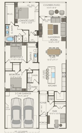 635 Rubber Tree Way Buda, TX 78610 - Photo 2 of 7 Pulte Homes, Fox Hollow floor plan
