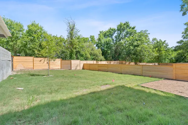 a backyard of a house