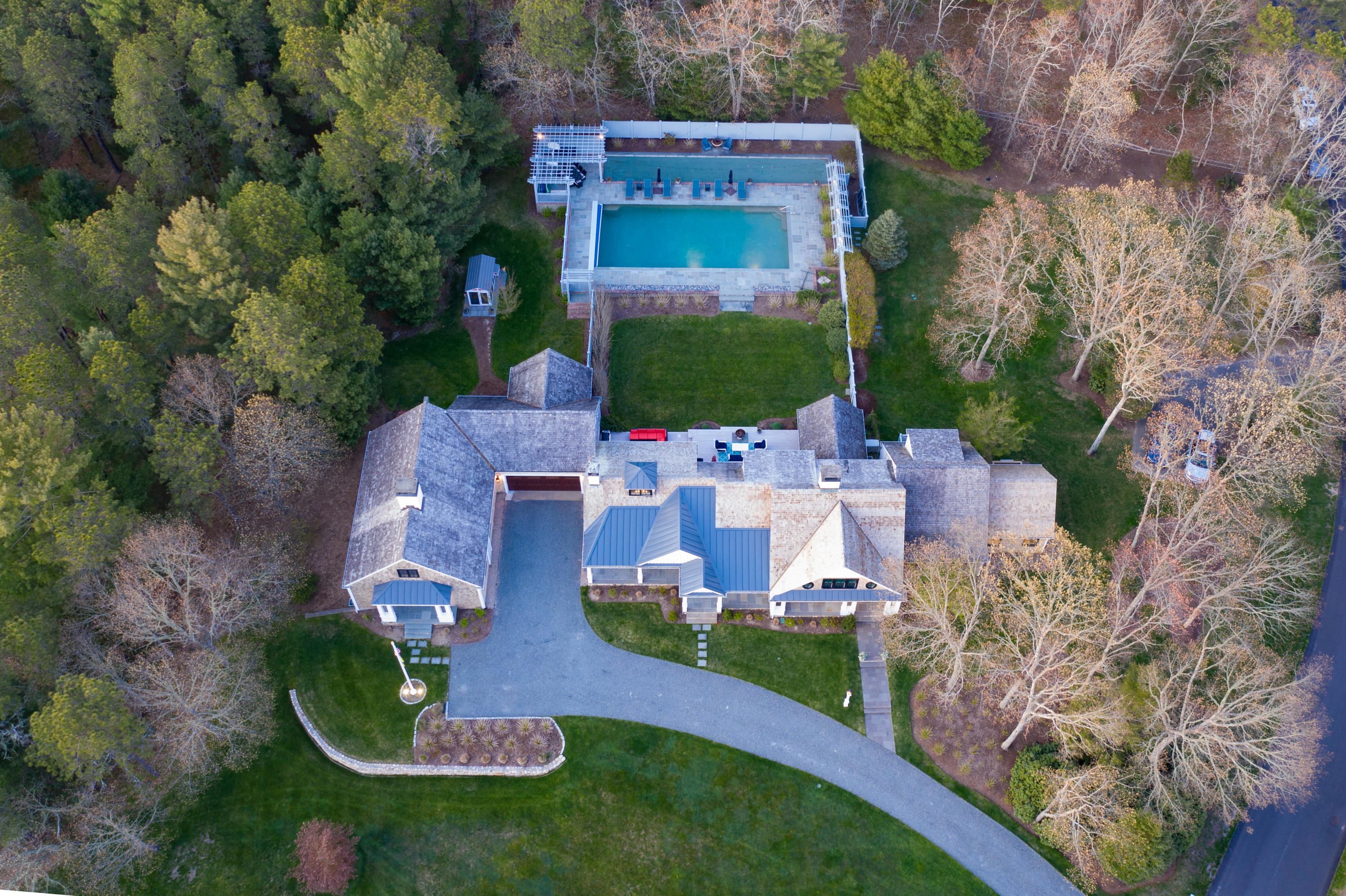 120 Smoke Valley Road Osterville, MA 02655 - Photo 1 of 64 an aerial view of a house with outdoor space