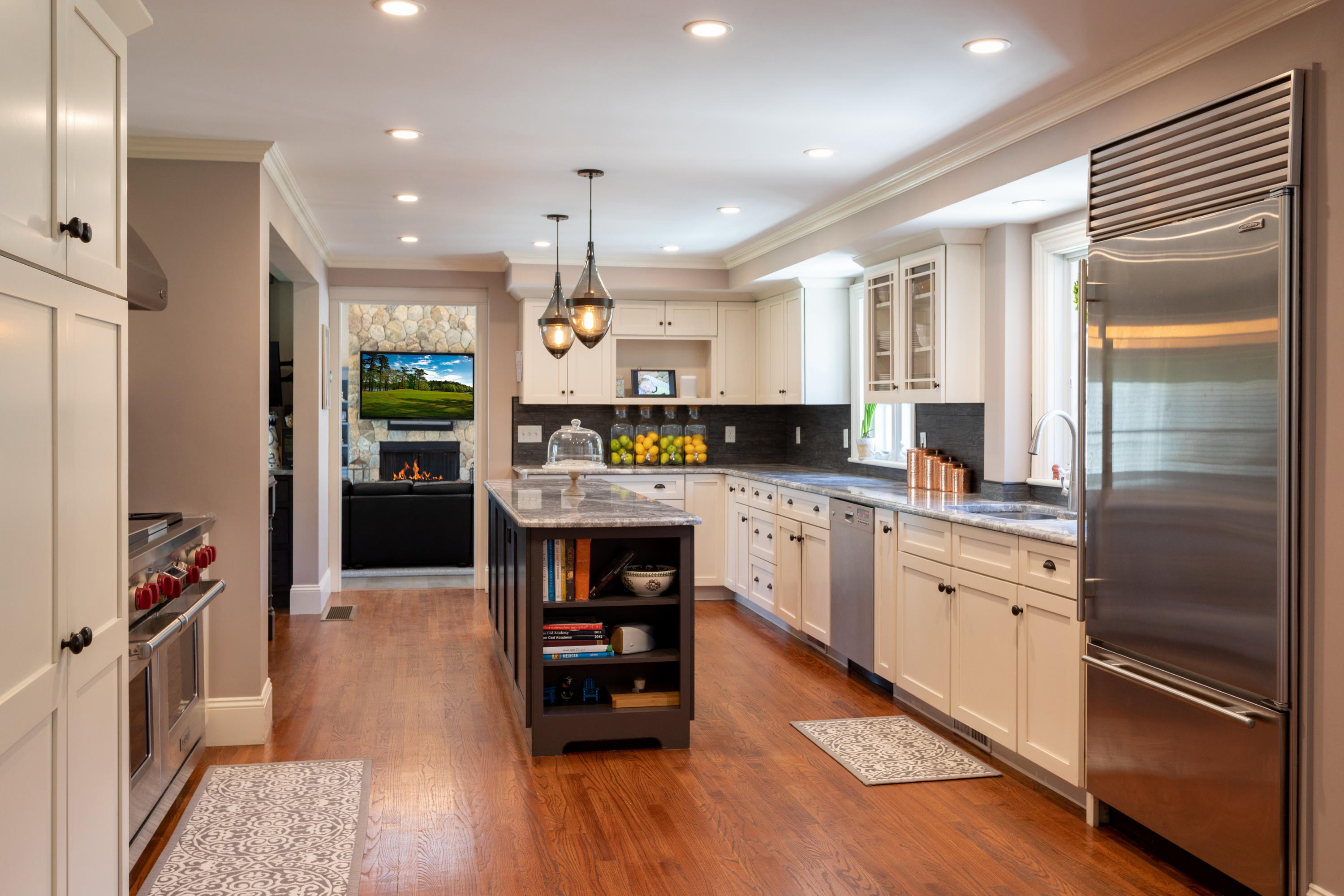 120 Smoke Valley Road Osterville, MA 02655 - Photo 7 of 64 a kitchen with stainless steel appliances granite countertop a refrigerator a stove and a sink