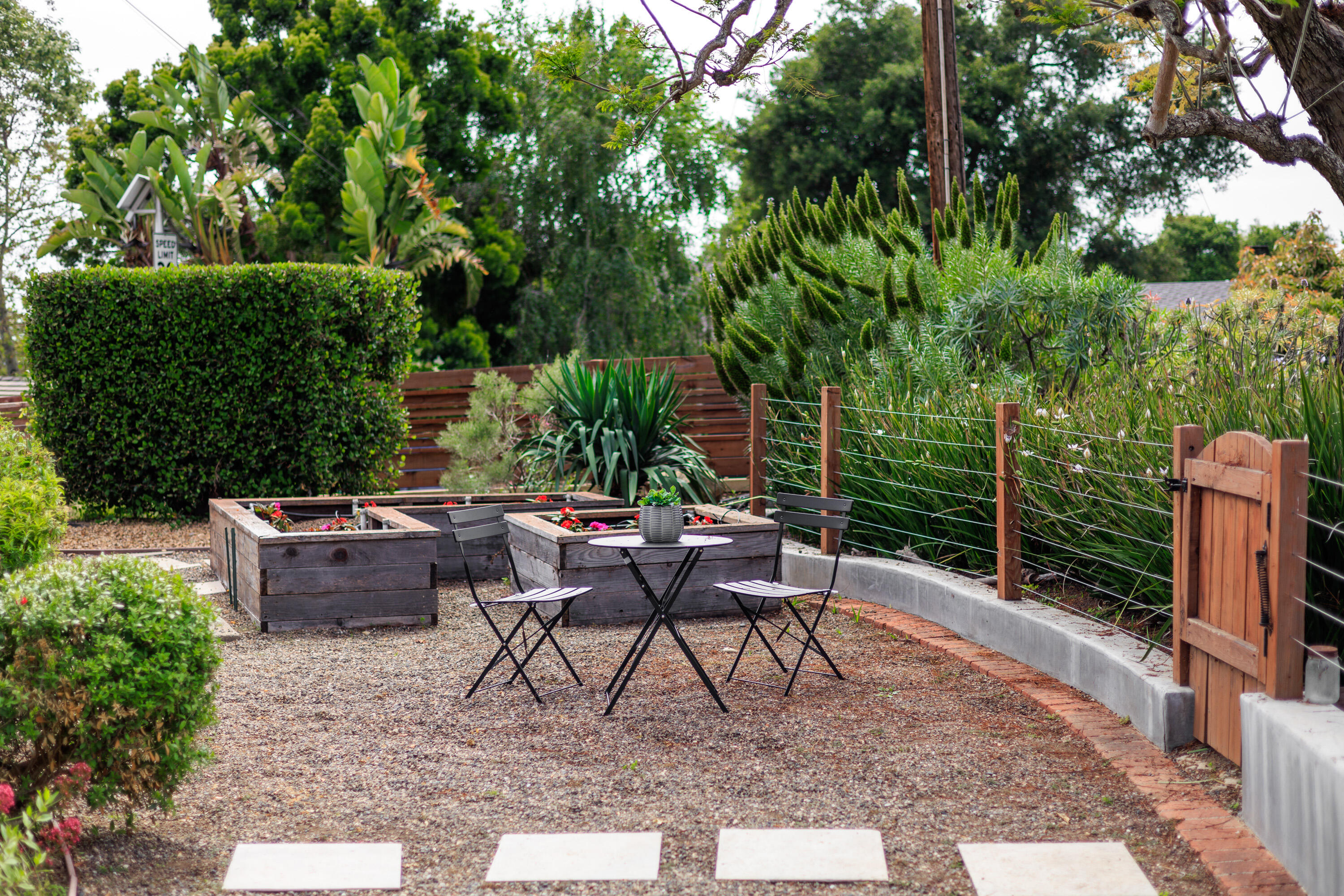 4 El Arco Drive Santa Barbara, CA 93105 - Photo 21 of 26 a view of a sitting area with furniture in backyard