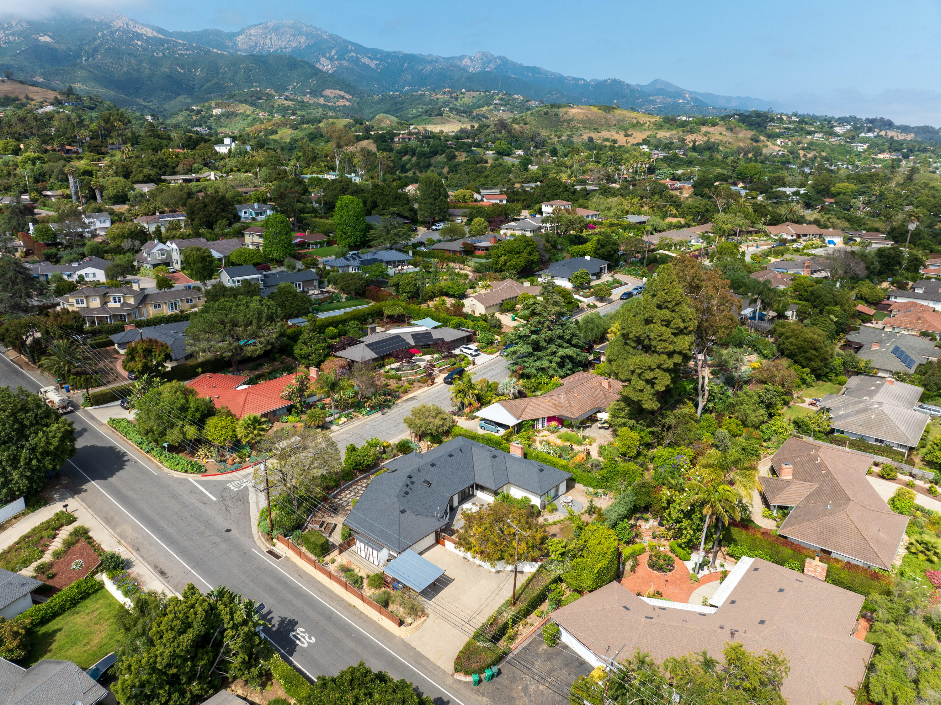 4 El Arco Drive Santa Barbara, CA 93105 - Photo 26 of 26 an aerial view of residential houses with outdoor space and trees