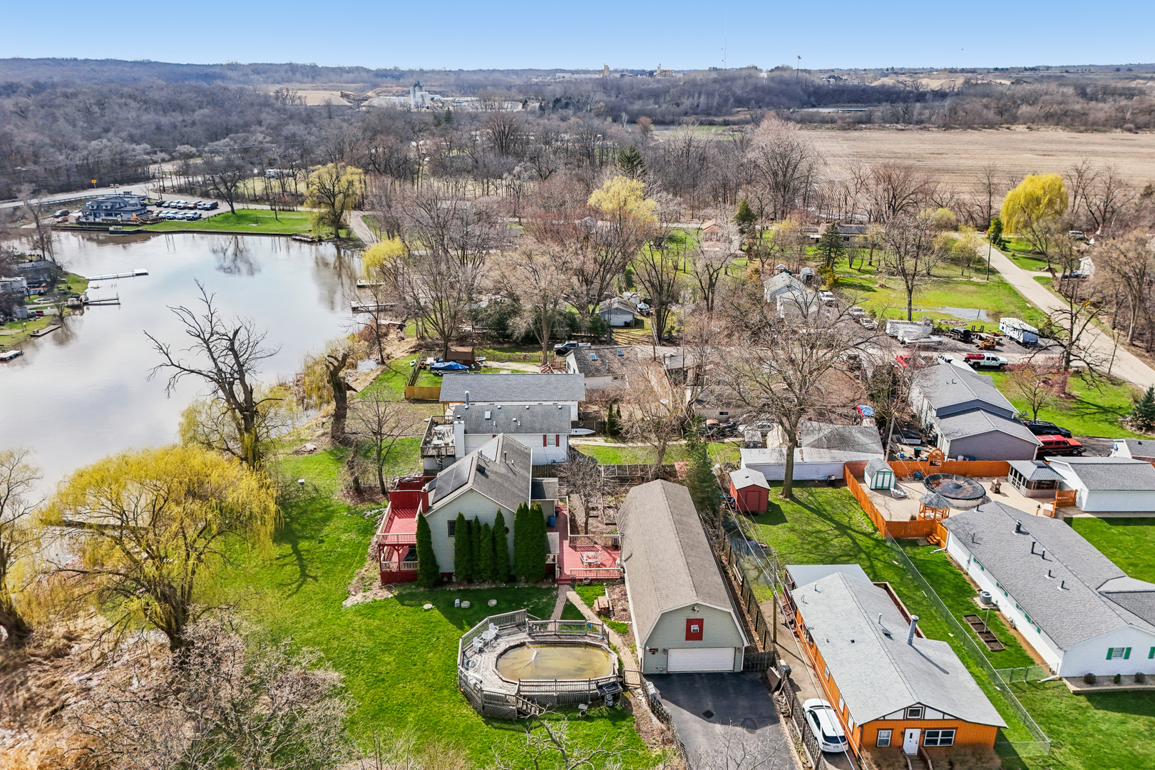 27884 West Riverside Drive Antioch, IL 60002 - Photo 2 of 45 an aerial view of a house with a lake view