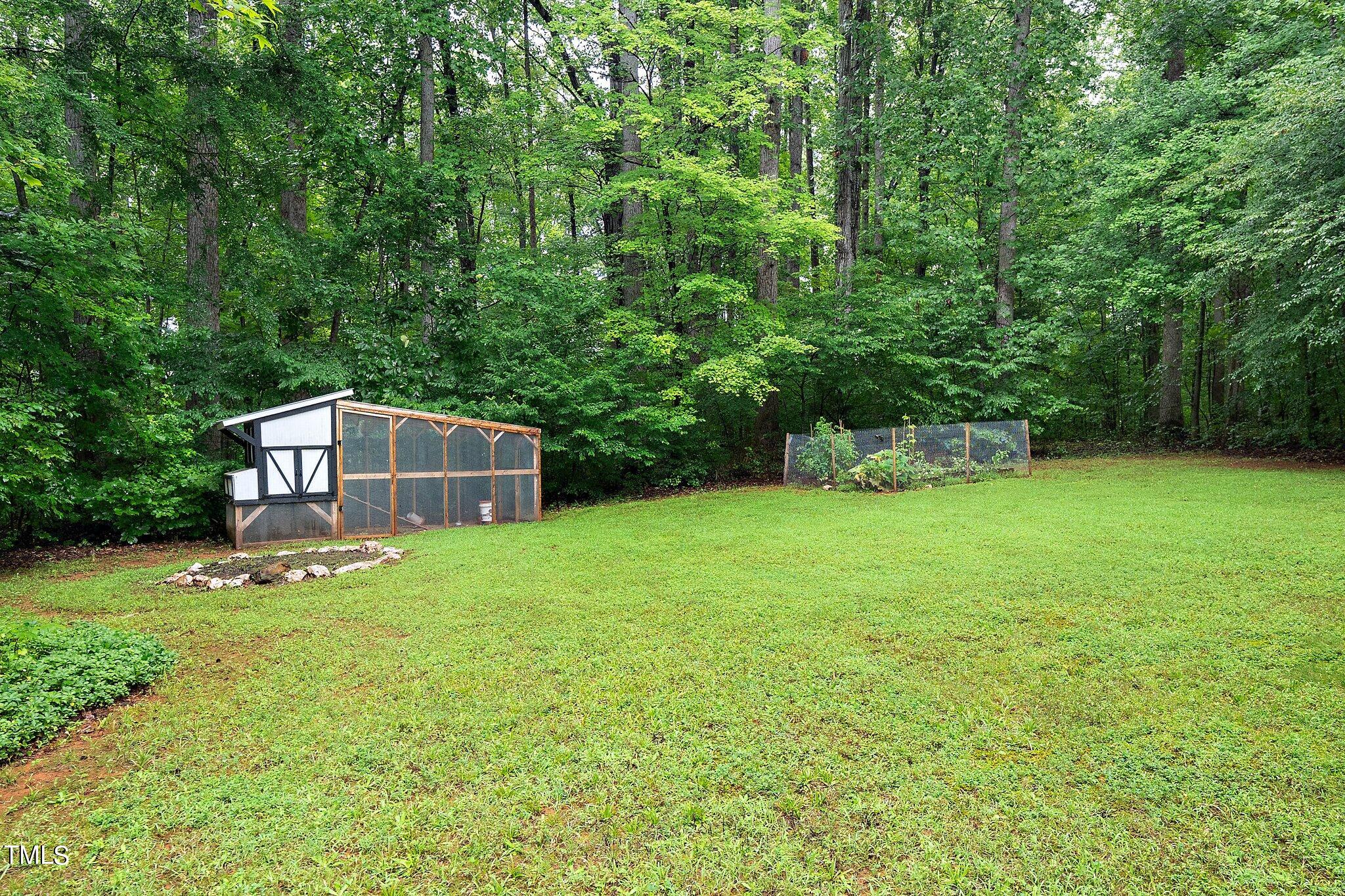 4427 Spring Meadows Road Hillsborough, NC 27278 - Photo 34 of 42 a backyard of a house with lots of green space