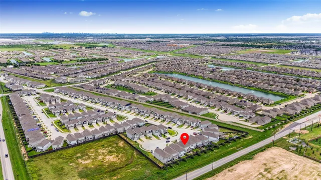 an aerial view of a city