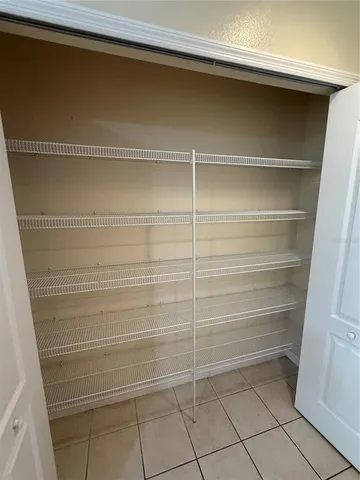 a close up view of a closet