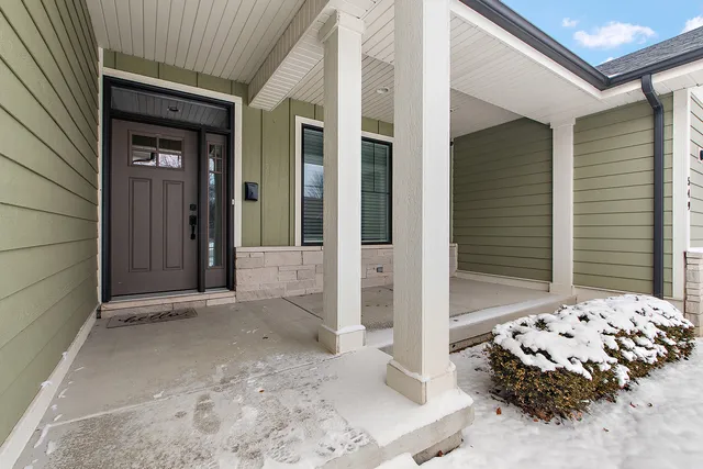 a view of a entryway door of the house