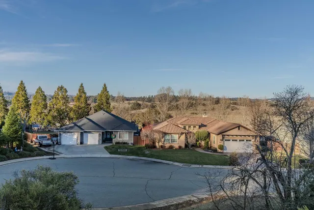 a view of a town with residential houses