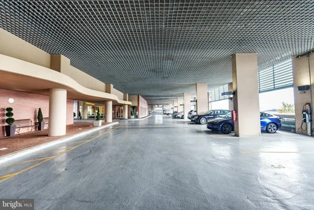 a view of a building with a street