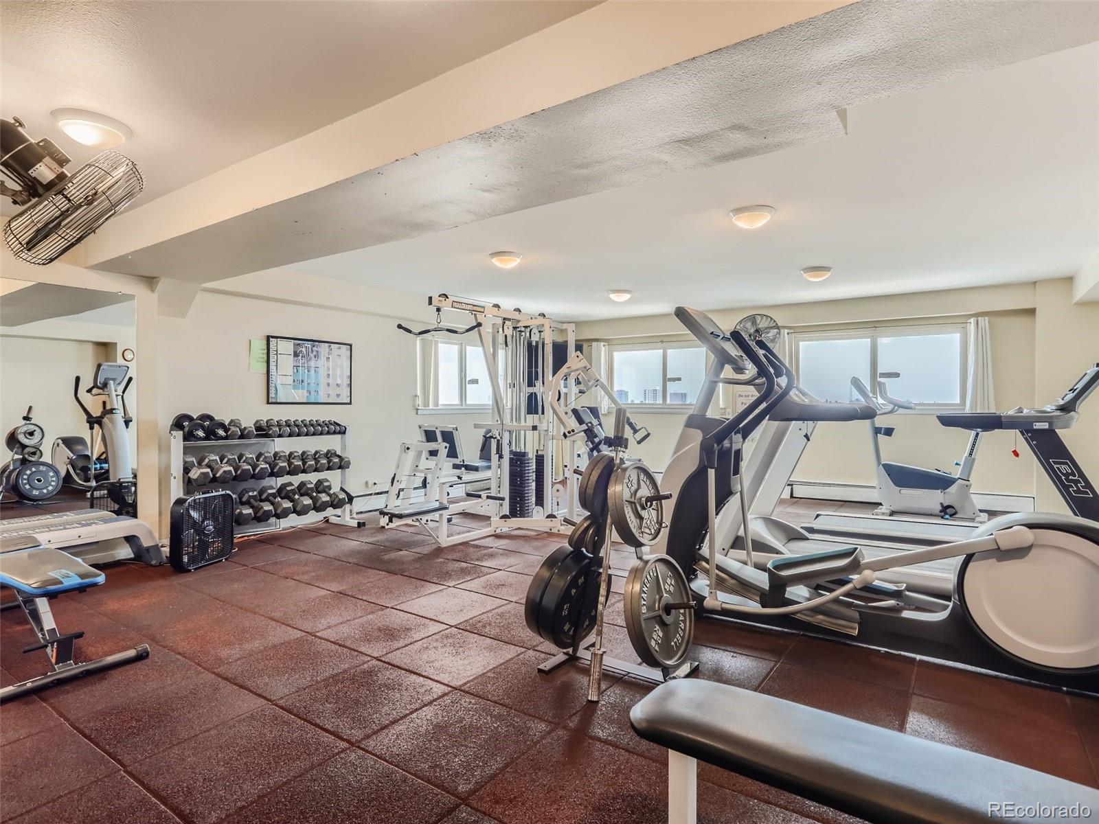 1029 East 8th Avenue, Unit 502 Denver, CO 80218 - Photo 22 of 26 a view of a room with gym equipment