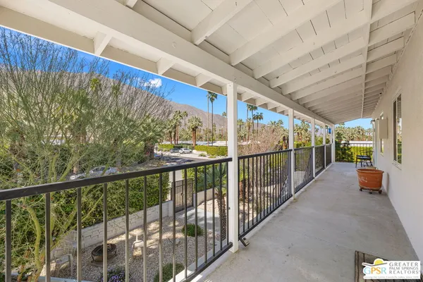 a view of a porch