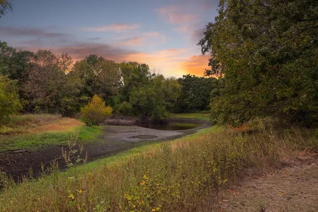 a view of an outdoor space and a mountain view