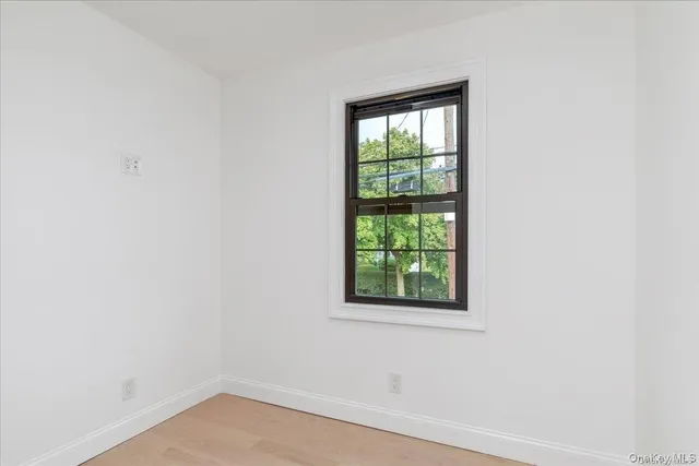an empty room with a window