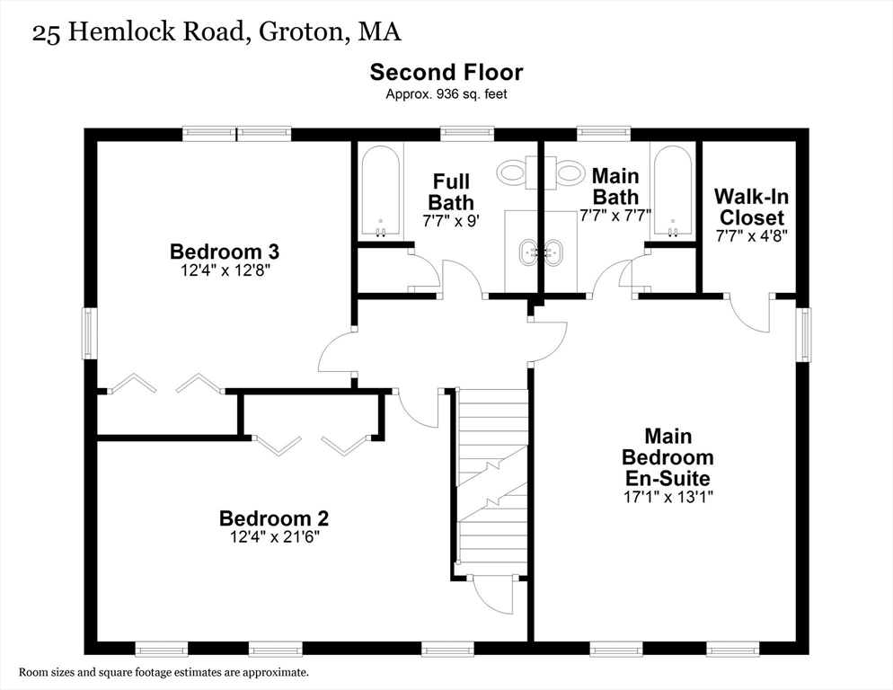 25 Hemlock Road Groton, MA 01450 - Photo 35 of 37 a picture of a wall with a white bed