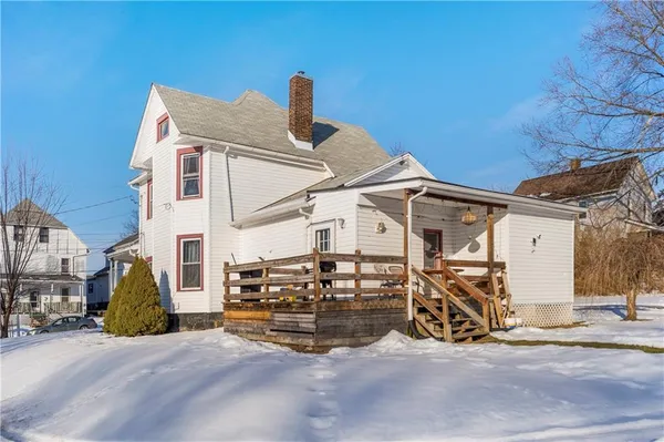 a view of a house with a patio