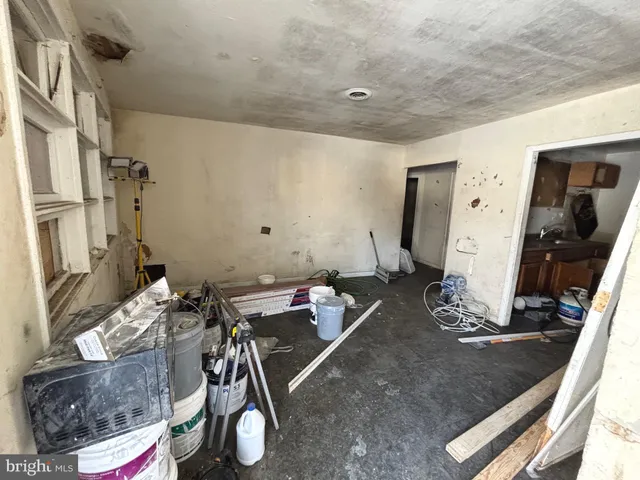 a room with gym equipment