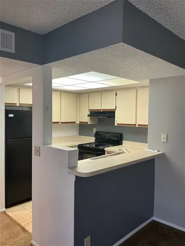 a kitchen with a sink a stove and refrigerator