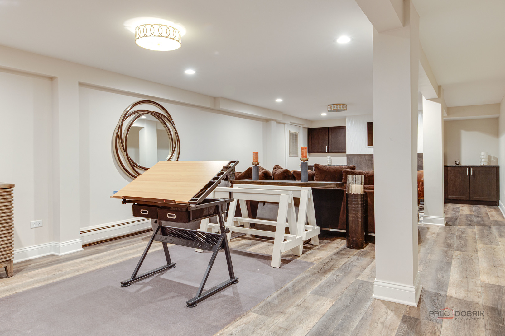 25909 West Sunset Road Barrington, IL 60010 - Photo 41 of 50 a view of a dining room kitchen and a wooden floor