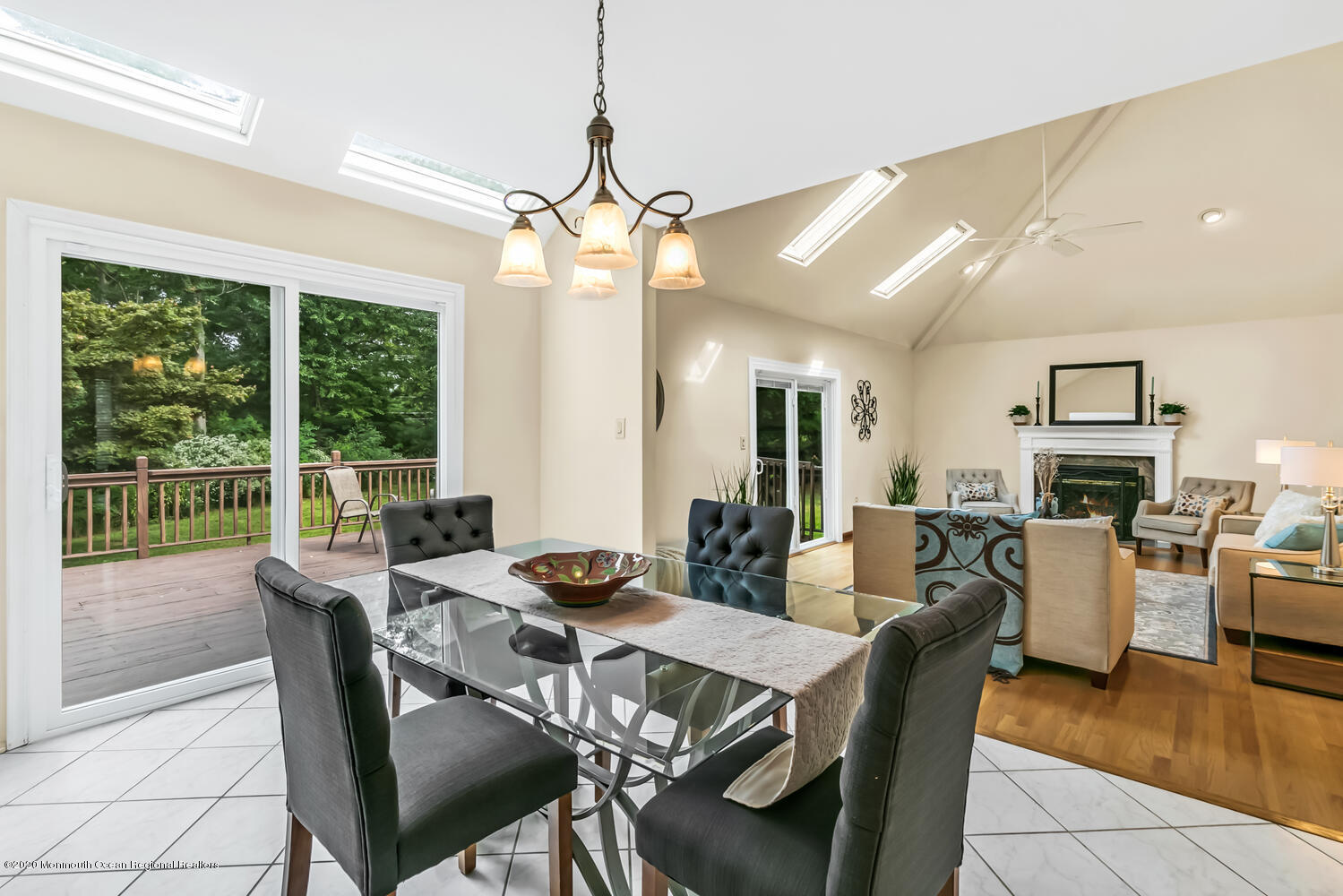38 Knob Hill Road Morganville, NJ 07751 - Photo 10 of 35 a view of a dining room with furniture window and outside view