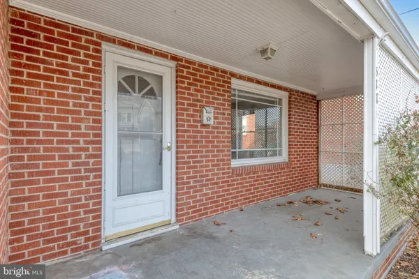 a view of front door of house