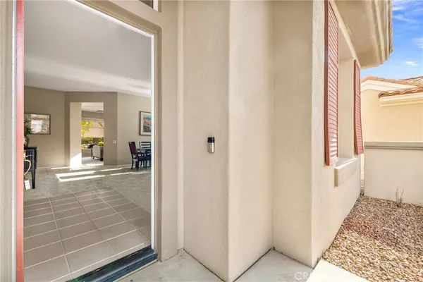 a view of a bathroom from a hallway