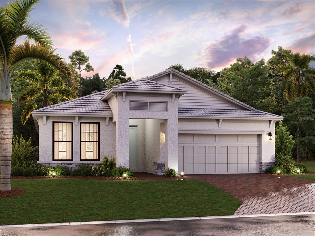 4711 Winsome Way Lakewood Ranch, FL 34211 - Photo 1 of 18 a front view of a house with a garden