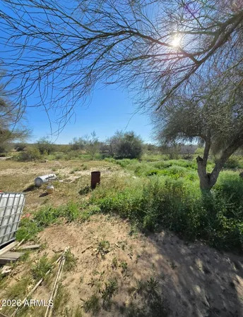 a view of a yard with an outdoor space