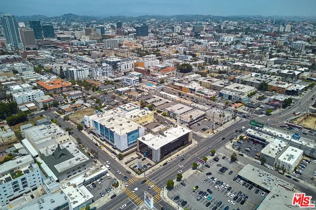 an aerial view of a city
