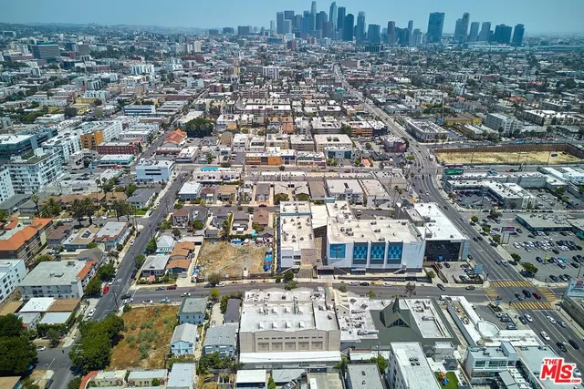 an aerial view of a city
