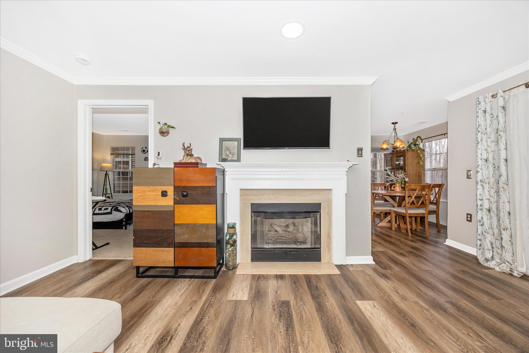 125 Timberbrook Lane, Unit 102 Gaithersburg, MD 20878 - Photo 8 of 38 a living room with furniture and a fireplace