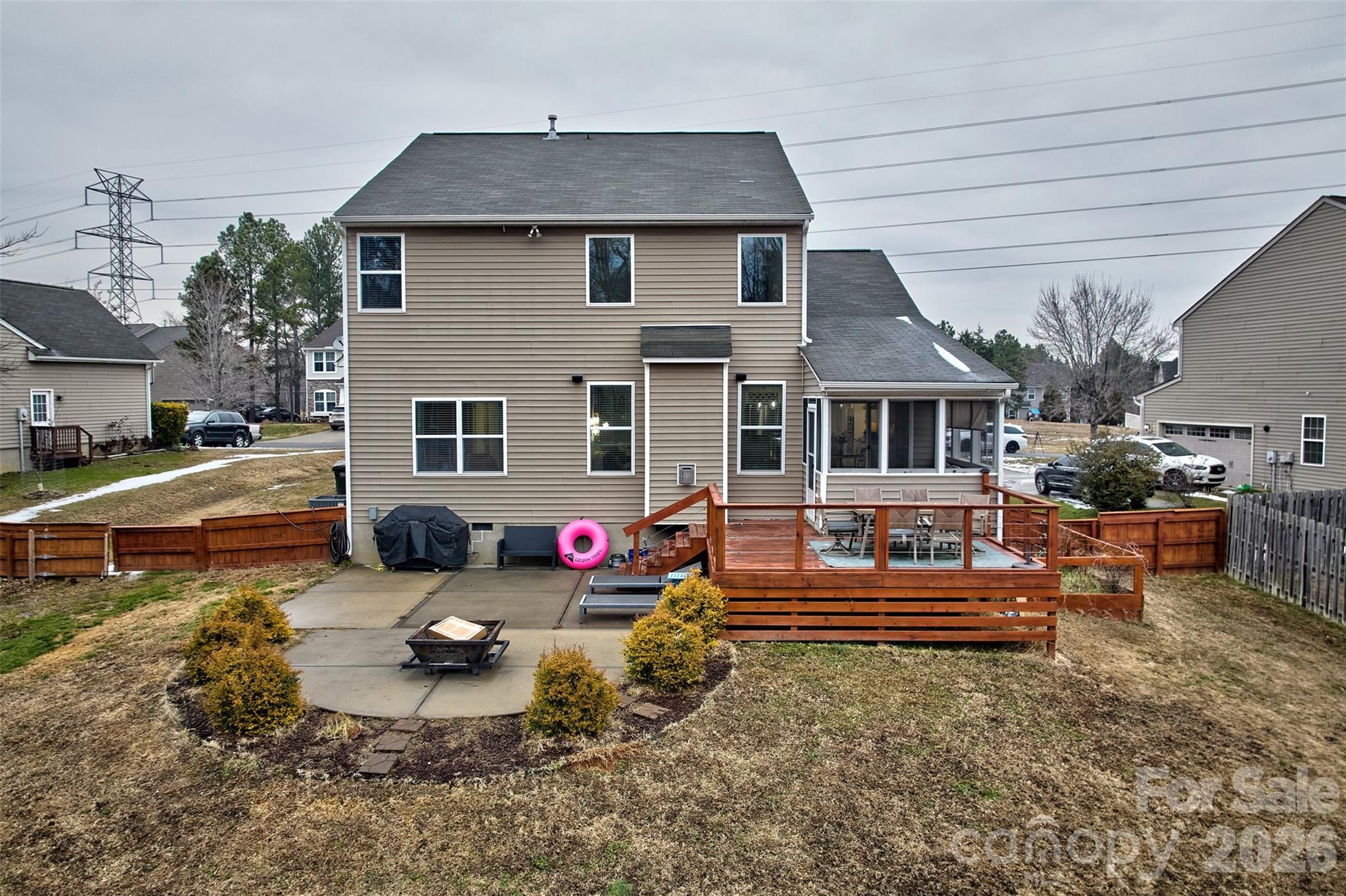 3078 Rhododendron Place Lake Wylie, SC 29710 - Photo 32 of 43 a view of a house with a backyard and patio