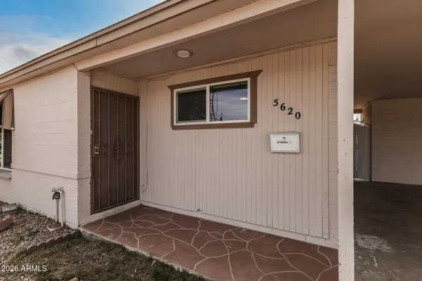 a view of front door