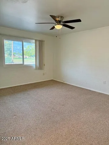 an empty room with a window