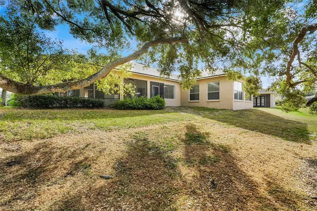 a view of park with a slide