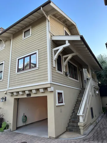 a view of a house with a door
