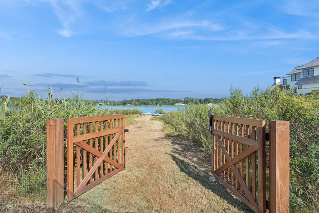 a view of a street with wooden stairs