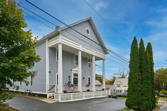 a view of a house with a patio