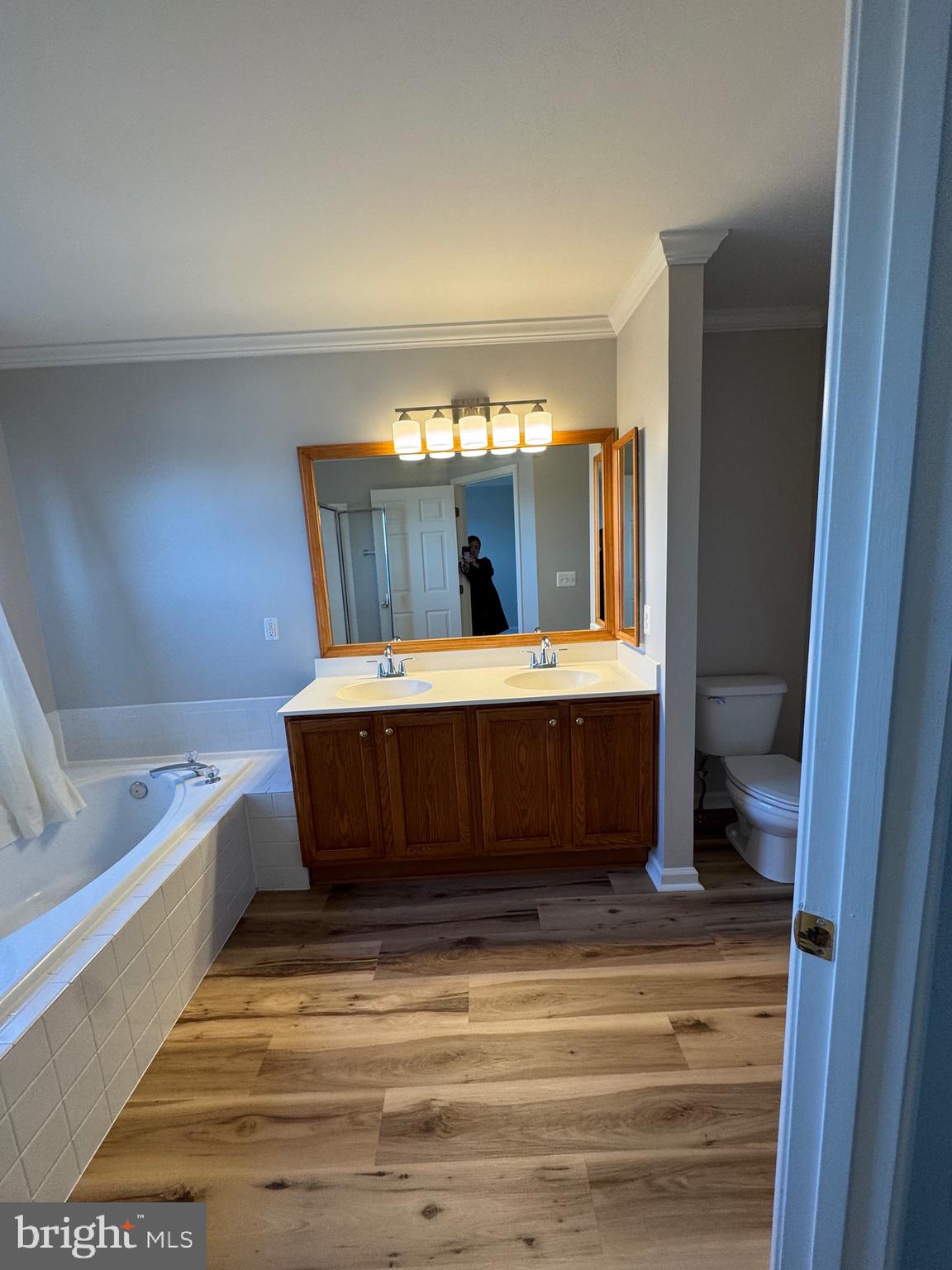 14342 Papilion Way Centreville, VA 20121 - Photo 28 of 46 a bathroom with a sink and a mirror