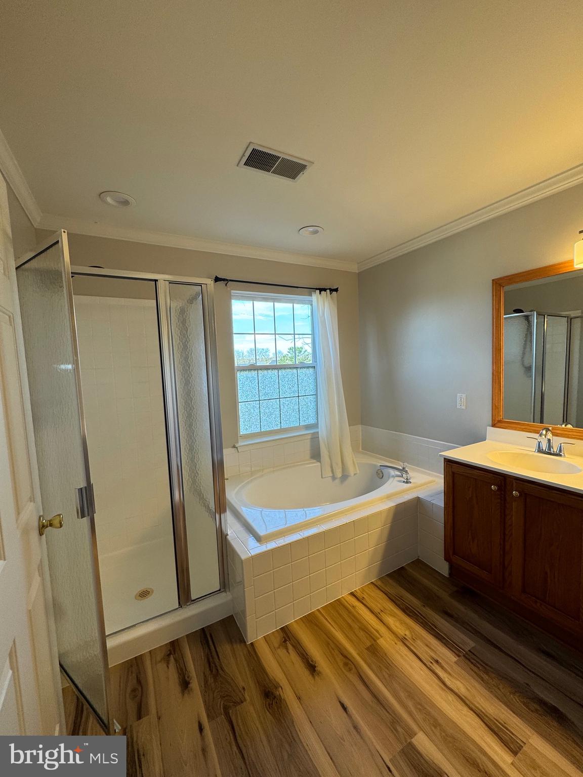 14342 Papilion Way Centreville, VA 20121 - Photo 30 of 46 a bathroom with a tub sink and mirror