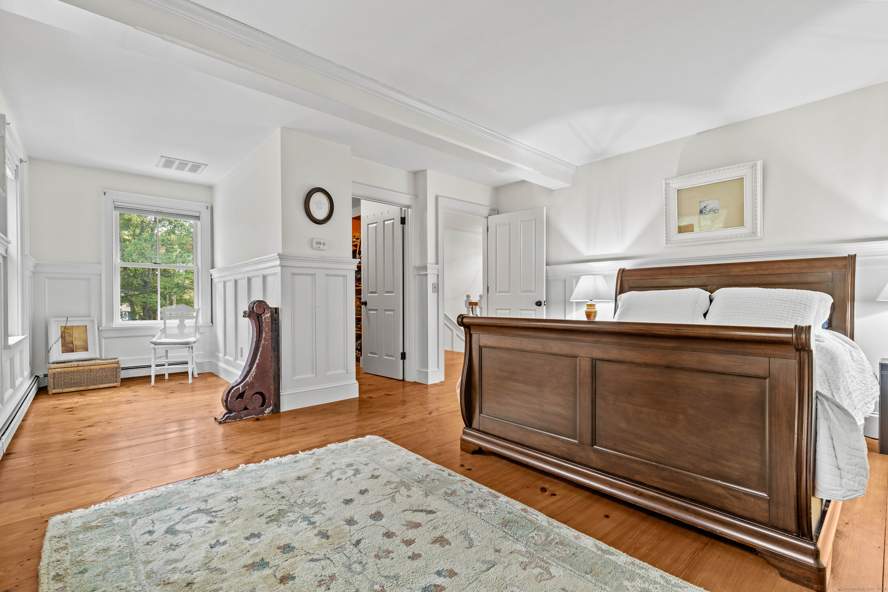 1 Hathaway Road East Lyme, CT 06333 - Photo 18 of 38 The bedroom features those wide plank floors & wainscotting walls