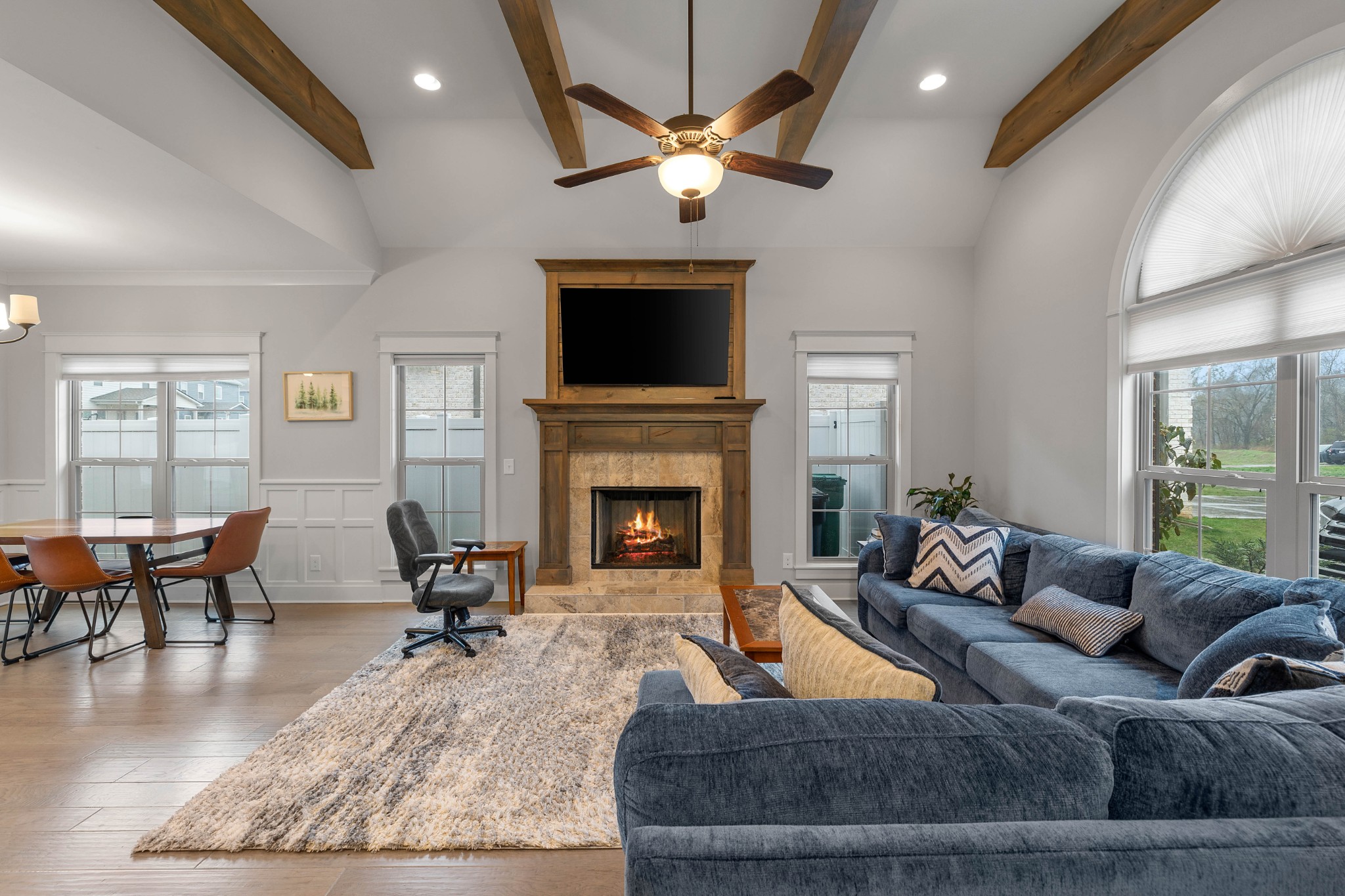136 Neecee Drive Smyrna, TN 37167 - Photo 4 of 35 a living room with furniture and a fireplace