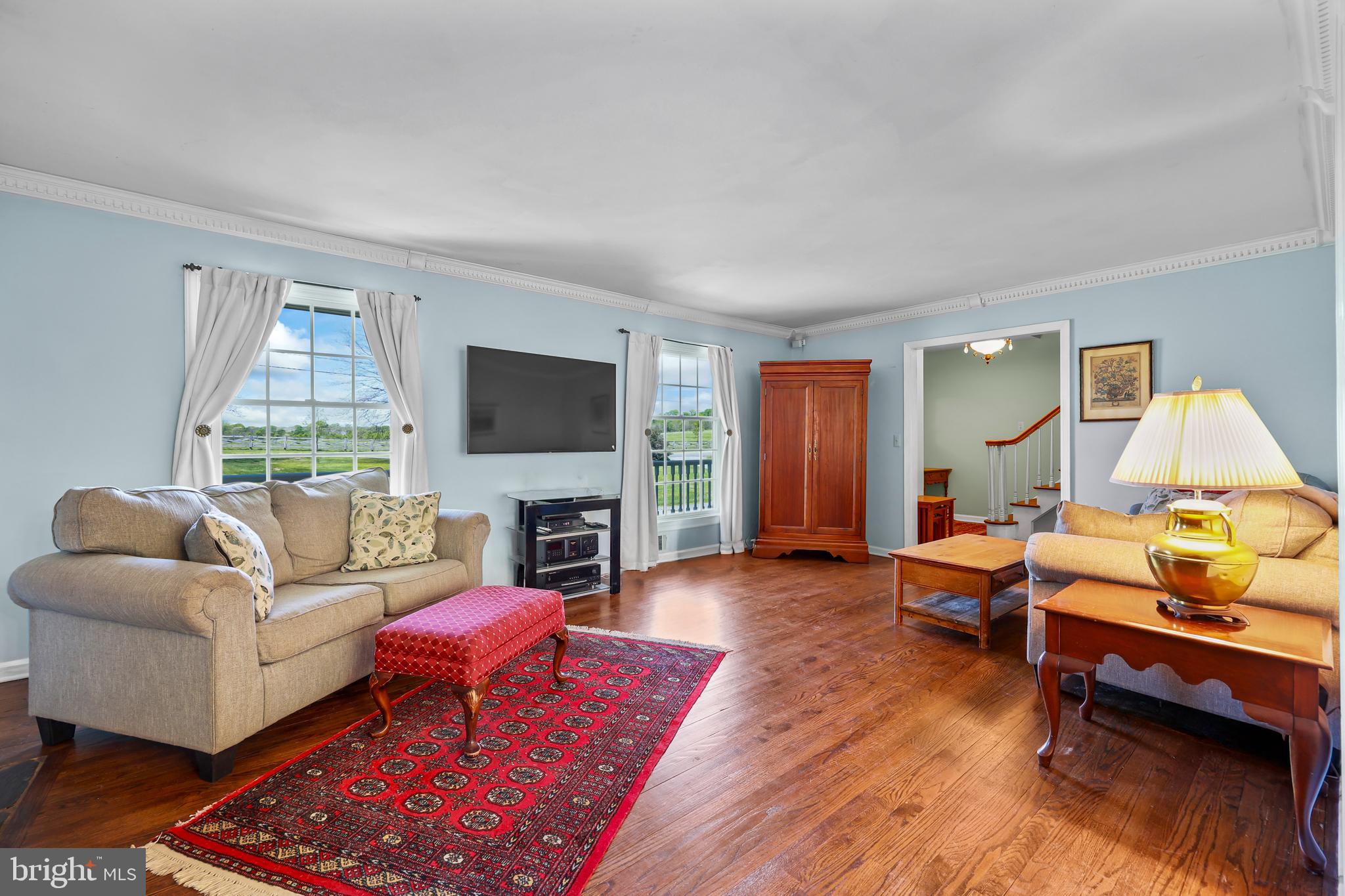 339 Mountain View Road Skillman, NJ 08558 - Photo 8 of 54 a living room with furniture and a flat screen tv