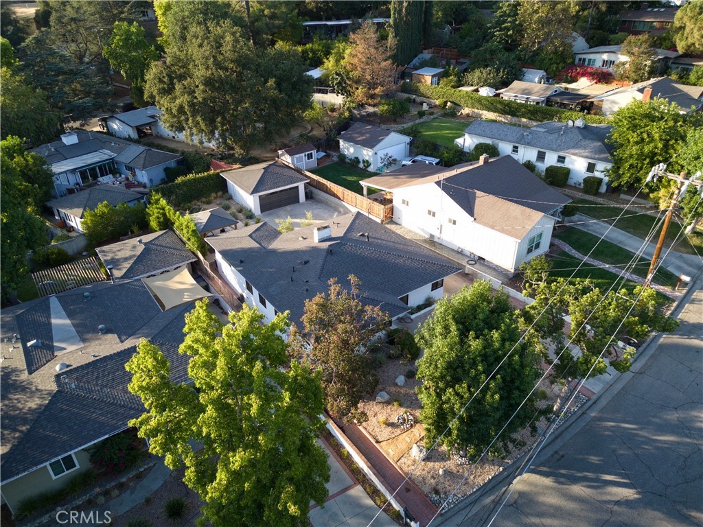 4367 Rising Hill Road Altadena, CA 91001 - Photo 56 of 57 an aerial view of a house with a garden