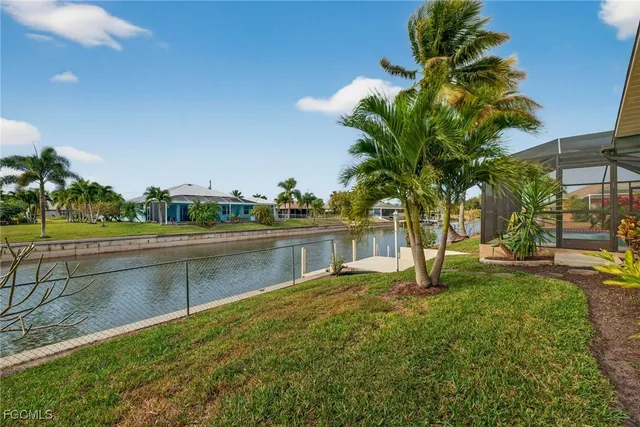 a view of a lake with houses