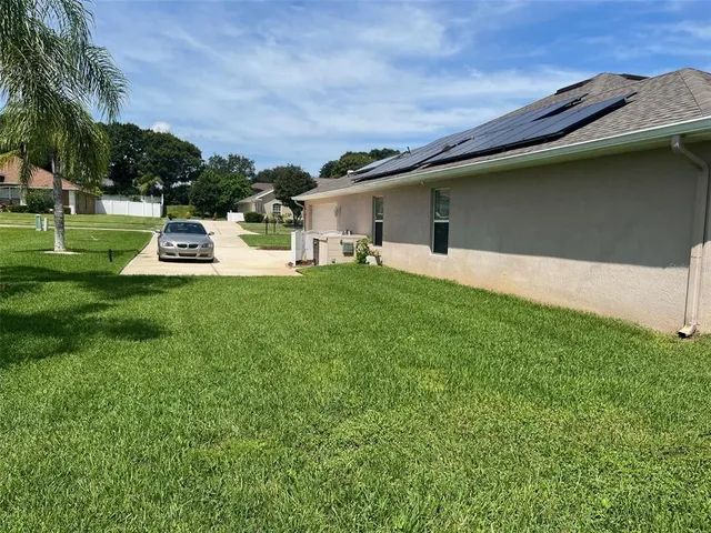 a house view with a garden space